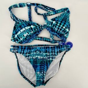 SWIM SUITS FOR ALL  MULTI COLOR HALTER BIKINI 16